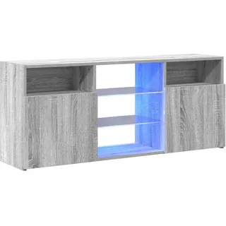 vidaXL TV-Schrank mit LED-Leuchten Grau Sonoma 120x30x50 cm