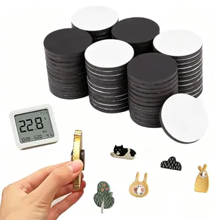 CALLYSONIC Magnete zum Kleben, Magnetplättchen, Magnetplättchen Selbstklebend, Magnet Klebepads, Magnete Selbstklebende Stark, Runde Klebemagnete, Kühlschrankmagnete, Tafelmagnete, 26 Stück
