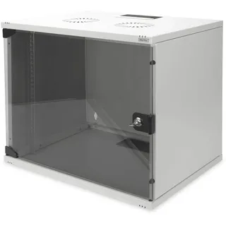Digitus DN-19 09-U-S-1 - unmontiert - Wandmontage - 400 mm Tiefe - Traglast 60 kg - Glastür - Grau