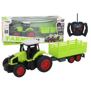 RC-Traktor mit Anhänger, ferngesteuert, Maßstab 1:16, Grün - Grün