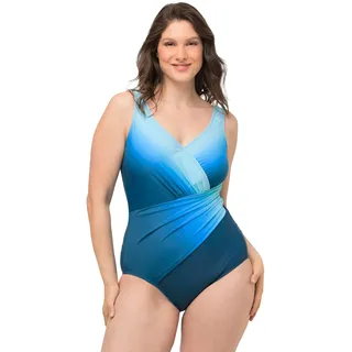 Ulla Popken, Damen, große Größen, Badeanzug Wickel Farbverlauf, Dana
