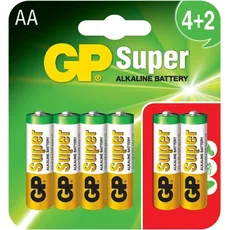GP Batteries BATTERY (ALKLINE 4+2, LR6) (4 Stk., AA), Batterien + Akkus