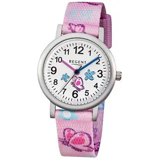REGENT F 491 Mädchen-Kinderuhr - Bunt/Weiß