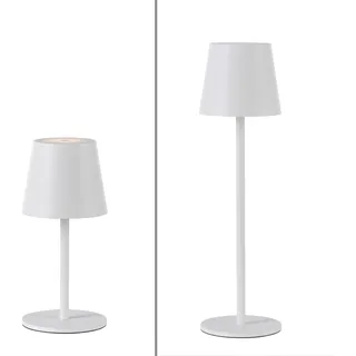 JUST LIGHT LED Tischleuchte "EURIA, 2er Set", weiß, 1, Ø 11cm H: 37cm, 2 Stk., Leuchten, LED Akku Tischlampe, LED Tischleuchte