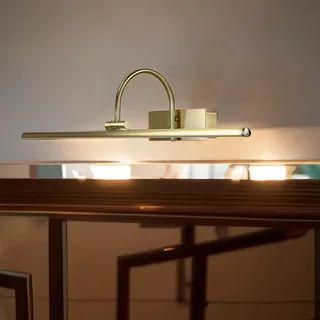 LED Bilderleuchte GWENDI Messing Antik 12W Jugendstil Schlafzimmer Wandleuchte