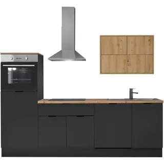 kochstation Küchenzeile KS-Georgia 260 cm schwarz