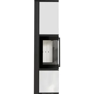 Kaminofen aus Stahl KRATKI TORA/L 8 kW Ø 150 Weißes Glaspaneel - Weiß