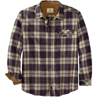 Legendary Whitetails Herren Buck Camp Flanell Langarm Plaid Button Down Freizeithemd Cordbündchen, Schottenkaro, 5X-Groß
