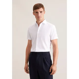 Seidensticker Businesshemd "Schwarze Rose", Herren, Gr. L (41), normale Ärmellängen, weiß, 100% Baumwolle, unifarben, slim fit, gerader Abschluss, Hemden, Slim 1/2 Kentkragen Uni