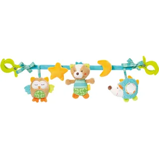 Fehn Kinderwagenkette Sleeping Forest – Babymobile Kette mit süßen Anhänger Figuren - Babyspielzeug zum flexiblen Aufhängen - Kinderwagen Spielzeug für Babys und Kleinkinder ab 0+ Monaten