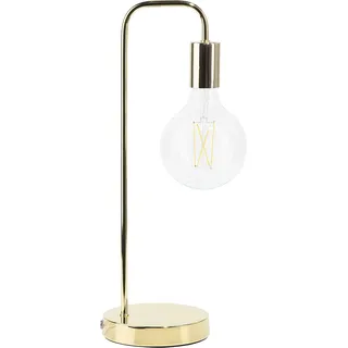BELIANI Tischlampe Gold Metall 48 cm Glühbirnen-Optik langes Kabel mit Schalter Bogenlampe Modernes Design - Gold