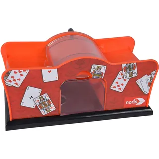NORIS Karten-Mischmaschine manuell – mischt handelsübliche Spielkarten gleichmäßig, einfache Kurbelbedienung, geeignet für bis zu 120 Karten, optimal für Skat, Poker, Rommé, Kartenspiele, ab 8 Jahren