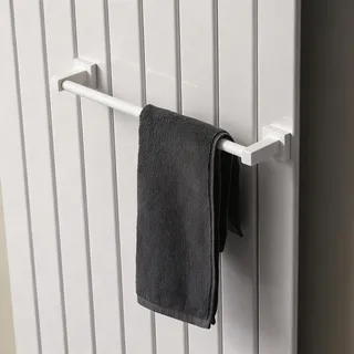 KRONWELL Handtuchhalter Heizkörper - ausziehbar - Handtuchhalter Magnetisch - Badheizkörper Handtuchhalter aus Edelstahl - Magnet Handtuchstange Heizung - Designed in Germany - Weiß