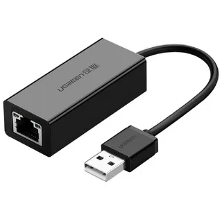 UGREEN externer Netzwerkadapter RJ45 - USB 2.0 100 Mbps Ethernet schwarz