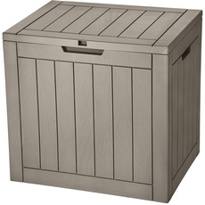 YITAHOME 118 Liter Gartenbox Kissenbox Wasserdicht, Abschließbarem Outdoor Garten Auflagenbox Wetterfest Garten Aufbewahrungsbox mit Seitengriffen für Gartengeräten Poolzubehör Spielzeug, Braun