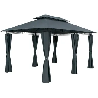 CASARIA Pavillon Topas 4 x 3 m inkl. 4 Seitenteile Anthrazit