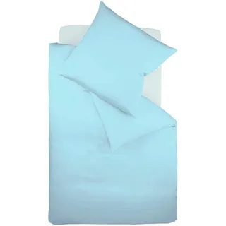 FLEURESSE Colours Mako-Satin Blau 200 x 220 cm + 3 x 80 x 80 cm