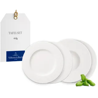 Villeroy & Boch Manufacture Rock Teller-Set 4 teilig Weiß