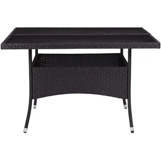 vidaXL Garten-Esstisch 120 x 120 x 75 cm schwarz