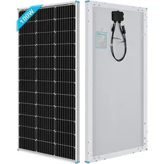 Renogy 100w Solarpanel 12v Solarmodul für Wohnmobil, 100 Watt Solarmodul System mit hohem Wirkungsgrad monokristallinen Modul für Wohnmobil Wohnwagen Camping Off-grid