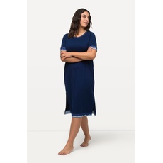 Große Größen Nachthemd, Damen, blau, Größe: 54/56, Baumwolle/Synthetische Fasern, Ulla Popken