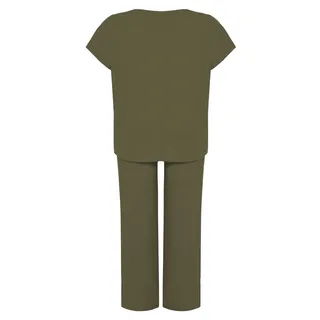 TRENDYOL Khaki Seasonal T-Shirt and Pants Set - Crew Neck, Wrap Tbbss24Cp00003