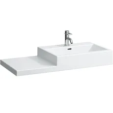 Laufen Living City Waschtisch, 1 Hahnloch, einseitig schneidbar, Ablage links, mit Überlauf, 1000x460mm, H8184310001351