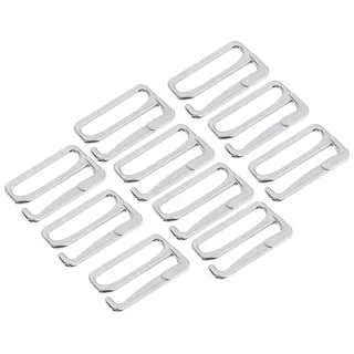 Sharplace 10 Stück Metall-BH-Träger-Clips, Verstellbarer Slider-BH-Träger, Bikini-BH-Clips BH-Träger-Haken, BH-Zubehör ideal für Frauen Hochzeitskleider Fitness Dessous, 19 mm