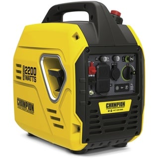 Champion Power Equipment Stromerzeuger The Mighty Atom (2200 W Inverter, nur Benzin, 58 dBA – 7 m Entfernung, 12V DC-Steckdose und Dual-Port-USB-Adapter, für Camping / Outdoor) 9200i-EU