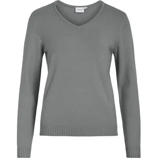 Dünner Strickpullover Knitted Basic Stretch Sweater Langarm V-Neck VIRIL | S