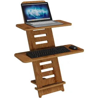 Standing desk | Imprägniert | Stehpult Imprägniert | Schreibtischaufsatz | Laptop Ständer Holz | Stehpult Aufsatz Schreibtisch | Laptopdesk | Laptopständer | höhenverstellbarer Schreibtischaufsatz