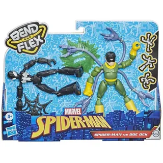 Hasbro Spiderman F0239 Marvel Bend and Flex Black Suit Spider-Man gegen Doc Ock