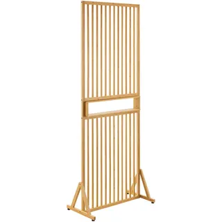 [en.casa] Raumteiler Fron , Holz , Bambus , 75.5x197x40 cm , Wohnzimmer, Raumteiler, Raumtrenner