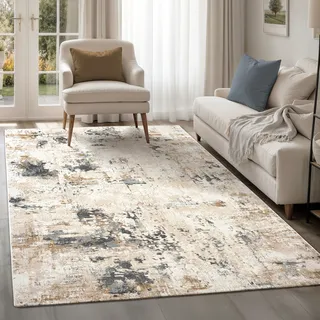 Sanat Teppich »Hera 3406« rechteckig 11 mm Höhe Kurzflor, modern, Wohnzimmer, Schlafzimmer, fussbodenheizungsgeeignet, bunt