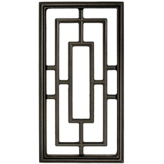 Nuvo Iron Dekorativer Einsatz für Zäune, Tore, Haus, Garten – rechteckig, 22,9 x 43,2 cm, schwarz