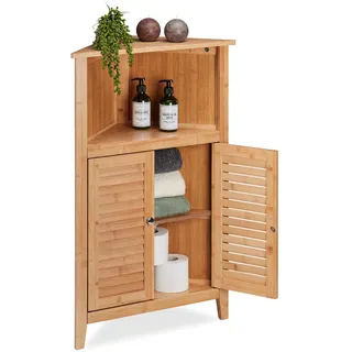 Relaxdays Eckschrank 92 x 76 x 30 cm Natur
