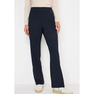 Jerseyhose CECIL "NEELE", Damen, Gr. XL (44), Länge 32, urban dunkelblau, Web, Obermaterial: 61% Viskose, 32% Polyamid, 7% Elasthan. Futter: 100% Polyester, unifarben, loose fit lang, Hosen Jerseyhose, mit elastischem Bund