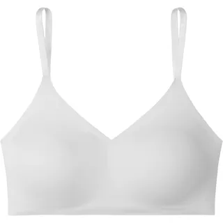 SCHIESSER Damen Nahtloses Spaghettiträger Mit Herausnehmbaren Pads Invisible Soft Bustier, Weiss_179821, 38 EU
