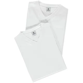 LERROS T-Shirt "V-Neck Doppelpack T-Shirt in Premium Baumwollqualität", weiß