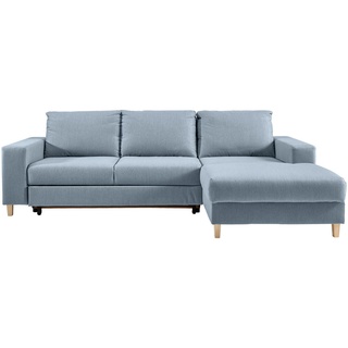 ti'me Ecksofa Hellblau, - 260x160 cm