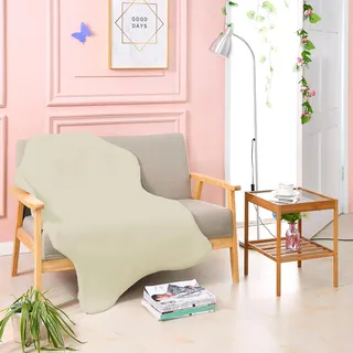 Teppich Wölkchen Fellteppich, Kunstfell Teppich Waschbar, Hasenfell Imitat, Kaninchenfell, Kurzfell - Flauschiger Teppich, Bettvorleger, Fell für Sofa - Beige - Fell 80x120cm