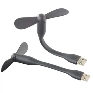 Callstel Mini Ventilator USB: 2er Pack Flexibler USB-Ventilator für PC, Notebook, Laptop, Powerbank (mit Anschluss, Schwanenhals, Kfz)