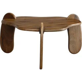 FineBuy Couchtisch Mango Massivholz Ø78cm Design Wohnzimmertisch in organischer Form