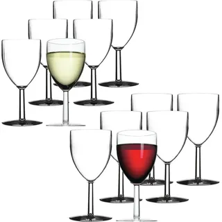 Mepal Kunststoff-Weingläser SAN 12er Set Campinggläser - Transparent