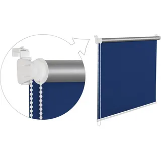 Thermorollo Verdunklungsrollo 50x200 cm blau Fensterrollo mit Thermobeschichtung 100% Abdunklung in - Blau