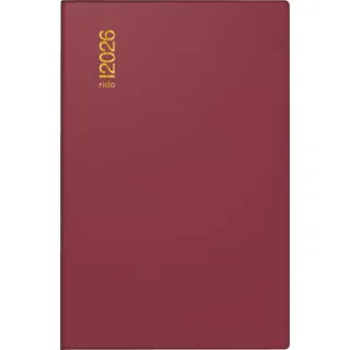 rido/idé Taschenkalender Mod. Industrie II '26 | A7, Kunststoff, bordeaux