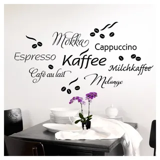 Wandtattoo Kaffe Cappuccino Espresso Milchkaffee 1075W