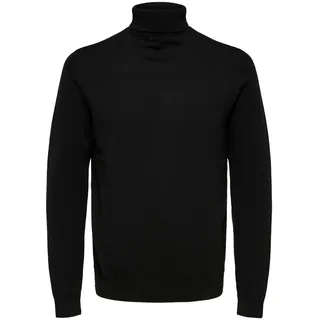 Selected Herren Rollkragen Pullover 'Berg' - Schwarz M