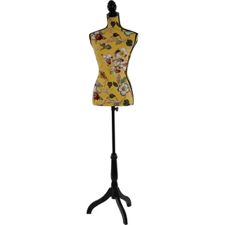 MCW Schneiderpuppe T222 Torso Weiblich Fiberglas Gelb mit Blumen