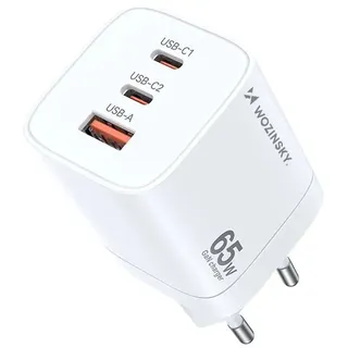 wozinsky CGWCW 65W USB-A / 2 x USB-C - Weiß Schnellladegerät